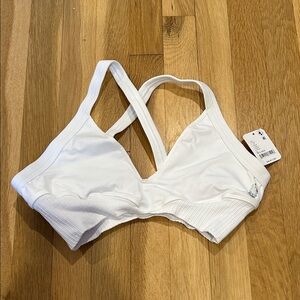 FP Movement by Free People White Cross-Back Bra
